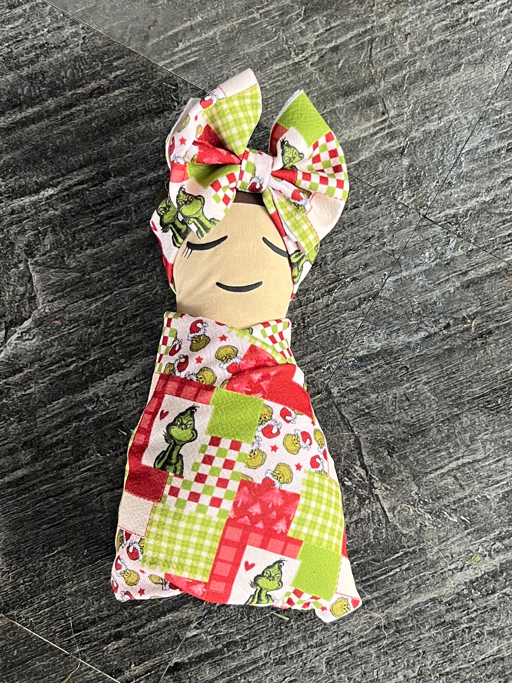 Green Patchwork Doll