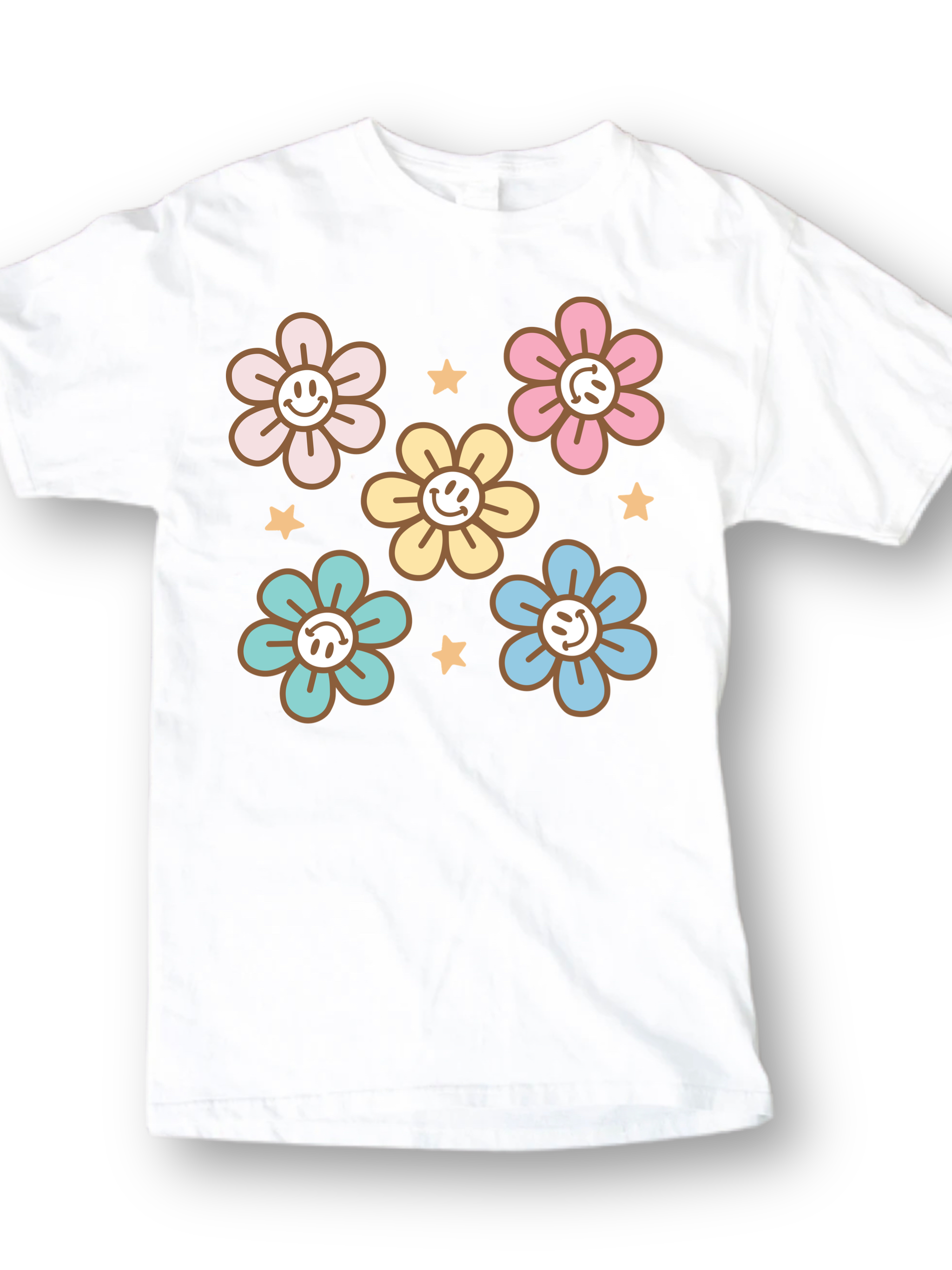 Retro Smiling Flower Tee