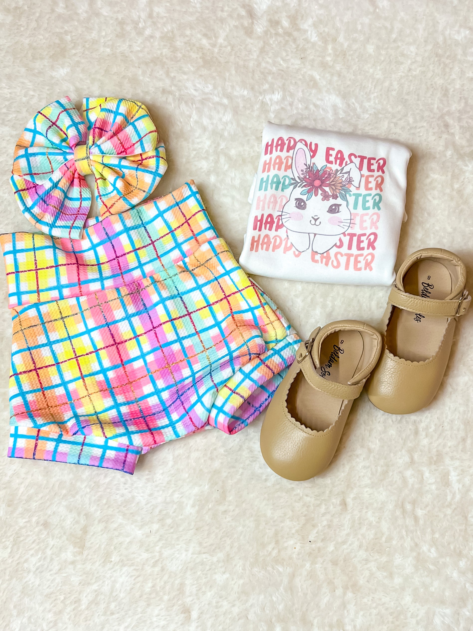 Spring Plaid Bow