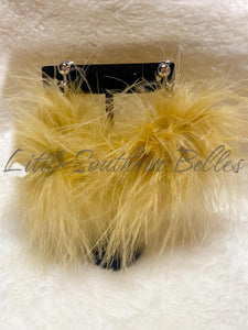 Tan Feather Poms